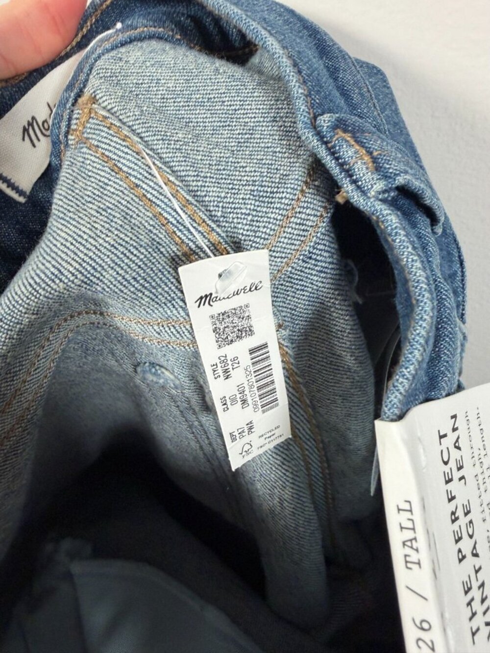 Madewell Perfect Vintage Jeans Size 26 Tall Medium Wash High Waist Denim - Picture 10 of 12